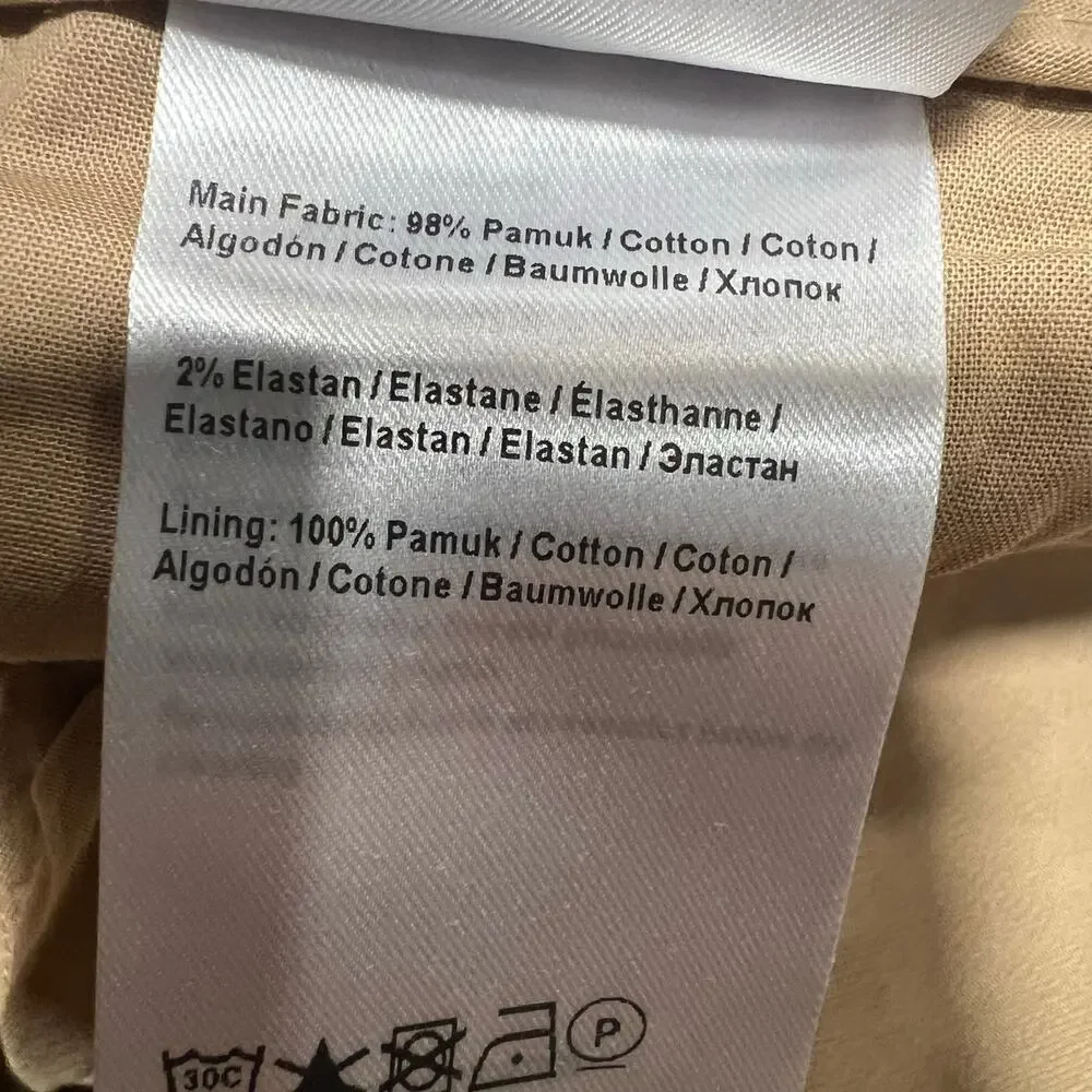 Women's Tan Straight Leg Pants - Picture 9 of 9